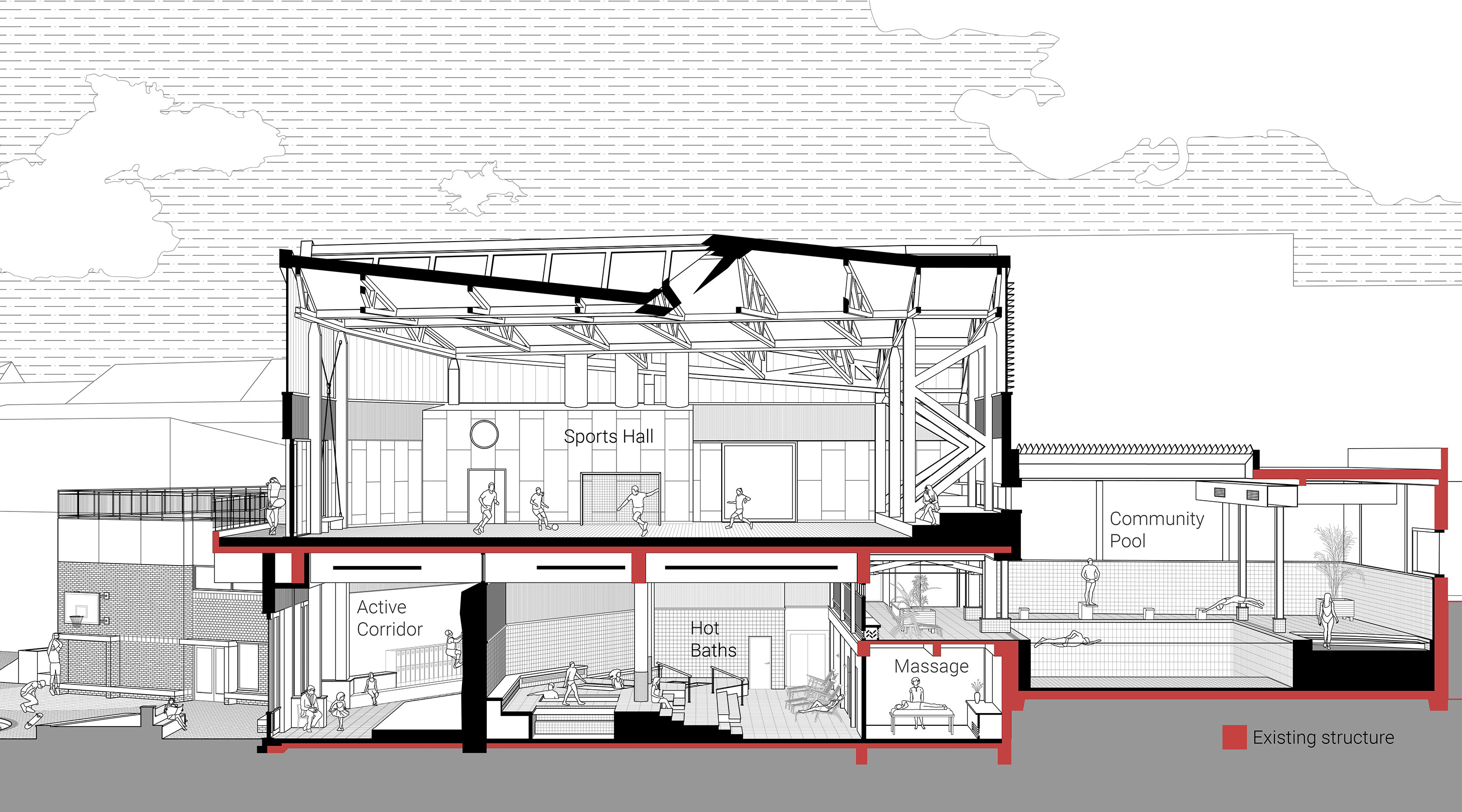 Detail drawing of roof